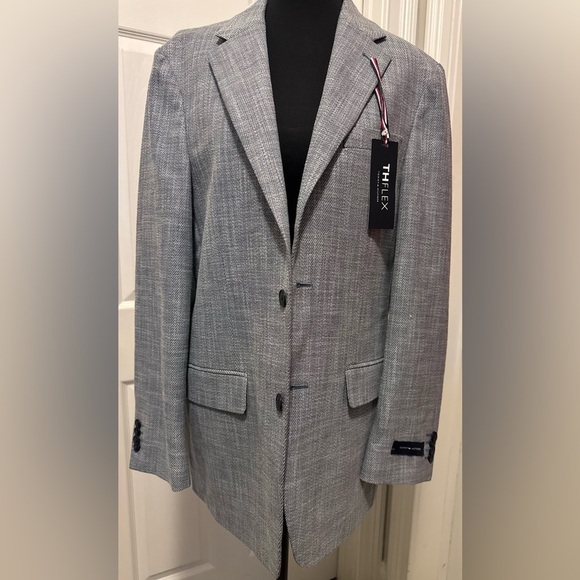 Tommy Hilfiger Gray Sport Coat with Notch Lapel - Picture 1 of 10